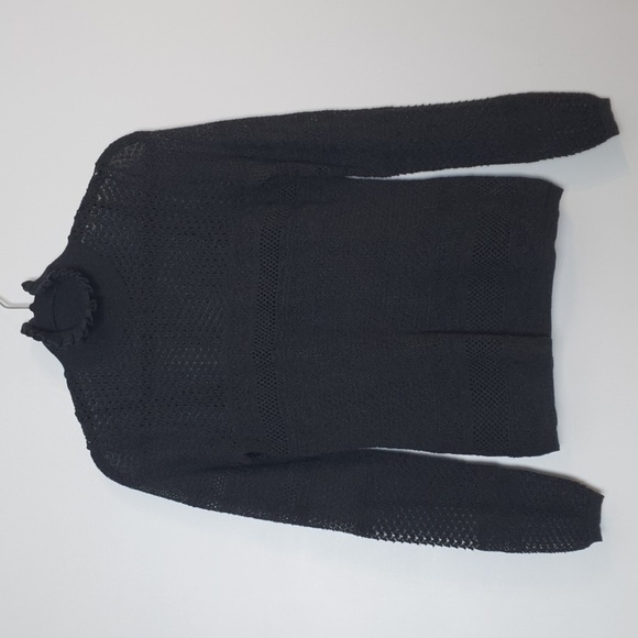 Ralph Lauren Purple Label Pointelle Lace Turtleneck Sweater - Picture 3 of 13